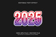 © Wahyu - A bold and dynamic 3D vector text effect celebrating New Year 2025 with vibrant, eye catching colors