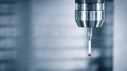 Poster - Quality control on milling CNC machine, coordinate measuring machine, Quality control machine