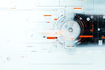 Poster - A futuristic abstract design featuring intricate circuit patterns and glowing elements. Ideal for technology-focused projects, digital concepts, and innovation-themed artworks.