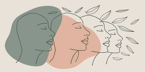 Poster - Breath and Nature Closeup of a few participants their faces serene with lips slightly parted each person inhaling deeply exuding calmness. Around them the soft rustle of leaves and