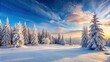 © lapeepon - Snow-covered trees in a beautiful winter panorama, Winter, Snow, Trees, Landscape, Panorama, Cold, Season, Frost, Frozen