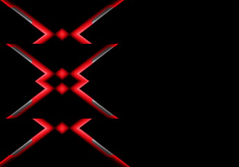 Poster - Modern abstract style elegant black background design with red arrows