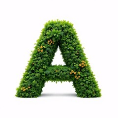 Alphabet Made of Bushes 