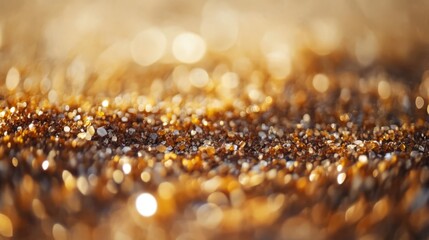 Wall Mural - golden sand sparkles at sunset.