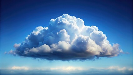 Wall Mural - Realistic render of a majestic cloud in the sky, cloud, sky, weather, fluffy, atmospheric, white, soft, float, cumulus, aerial