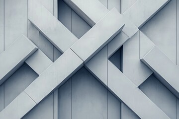 Poster - A stunning geometric design featuring intersecting concrete planes with a sleek, modern aesthetic. Perfect for showcasing architecture, minimalism, and contemporary spaces.