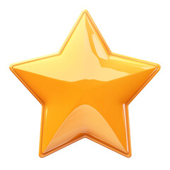 Aufkleber - shiny, golden star made of plastic isolated on white background, symbolizing achievement and excellence. star glossy surface reflects light, enhancing its vibrant appearance