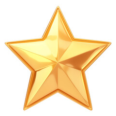 Aufkleber - shiny golden star with reflective surface, isolated on white background, symbolizing achievement and excellence. star smooth, polished texture adds sense of prestige and recognition