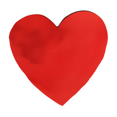 Poster - vibrant red heart shaped coaster isolated on white background, showcasing simple yet elegant design perfect for adding touch of love to any setting