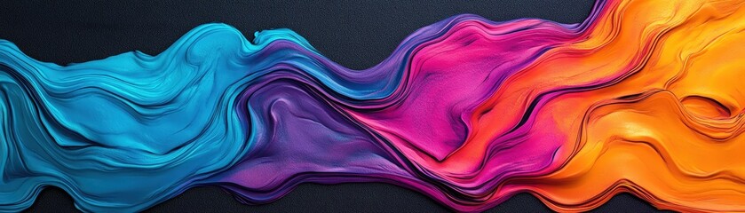 Poster - A vibrant abstract swirl of colors showcasing dynamic movement and creativity.
