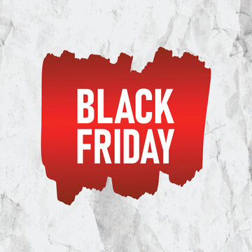 Black friday sale text at ripped paper white background, black friday sale discount