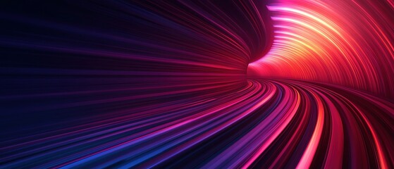 Poster - Abstract light trails creating dynamic visuals in vibrant colors and patterns.