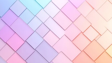 Wall Mural - Pastel Tile Repetition: Soft and Serene Pattern Backgrounds