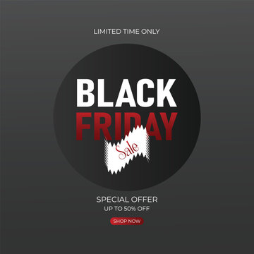 Black friday sale banner. Black Friday Sale Event Template. Vector illustration
