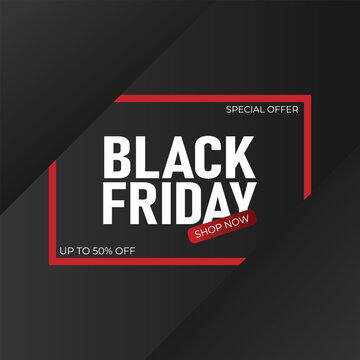 Black friday sale banner. Black Friday Sale Event Template. Vector illustration