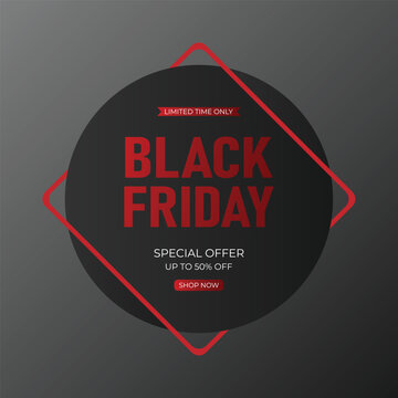 Black friday sale banner. Black Friday Sale Event Template. Vector illustration