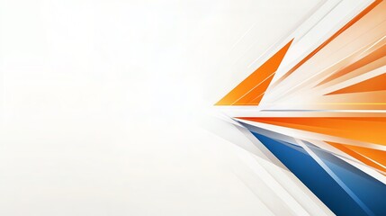 Poster - A vibrant, abstract design featuring dynamic lines in orange and blue shades on a soft white background. Ideal for creative projects, digital artwork, and modern presentations.
