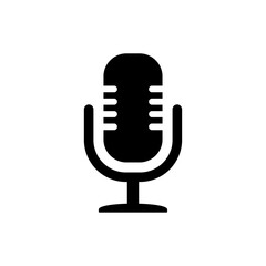 microphone icon. microphone sign. karaoke mic. podcast microphone symbol isolated on transparent bac