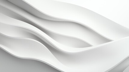 Poster - Abstract design featuring smooth, wavy white forms. Ideal for modern aesthetics, backgrounds, or minimalistic compositions. Perfect for creative projects or branding.