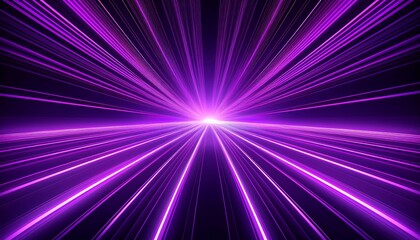 Wall Mural - abstract purple lines converging into a light burst on a dark background creating a futuristic effect ai generated