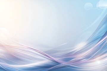 Poster - Abstract vector background with flowing waves in soft pastel colors, creating a calm and serene atmosphere. Ideal for use in design projects, presentations, or as a wallpaper.