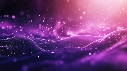 Poster - Immersive glowing purple background with digital highlights, perfect for representing metaverse and futuristic concepts
