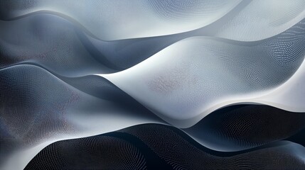 Poster - An abstract representation featuring flowing, wavy patterns in muted colors, creating a serene and calming visual effect. Ideal for backgrounds and artistic projects.