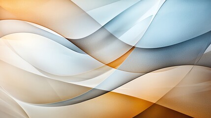 Poster - An abstract wavy background featuring soft gradients of orange, blue, and white hues. Perfect for use in creative design projects, digital art, and modern presentations.