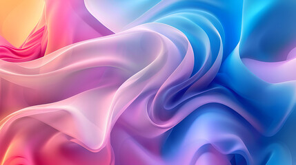 Fototapete - Waves of soft, liquid color in the background 