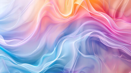 Fototapete - Waves of soft, liquid color in the background 