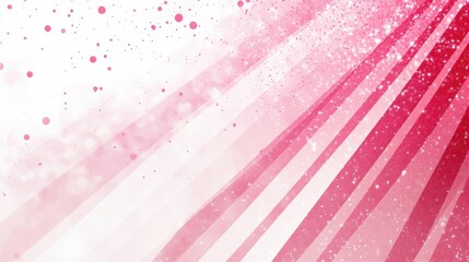 Poster - Vibrant Abstract Background with Pink Rays and Dynamic Bokeh Effects
