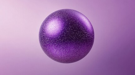 Poster - shiny purple sphere with sparkling texture on gradient background