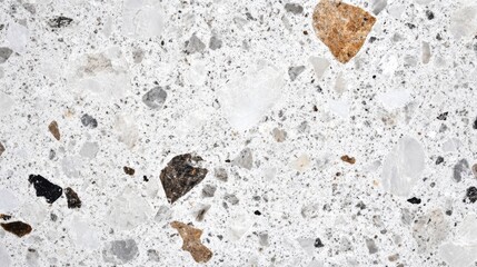 Poster - Textured Surface of White and Gray Stone with Colorful Pebbles