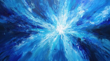 Poster - Vibrant Abstract Blue Explosion of Colorful Art Background