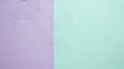 Poster - Pastel purple and mint green textured wall background.