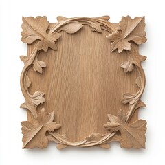 Wall Mural - A wooden frame with four leaves in it