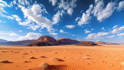 Wall Mural - Desert Landscape with Mountains and Blue Sky