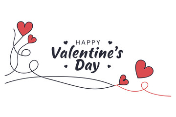 happy valentines day illustration isolated on transparent png background