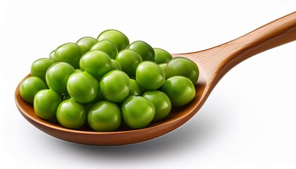 Wall Mural - peas in a wooden spoon