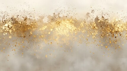 Poster - Abstract gold and grey watercolor texture with splatters and splashes.