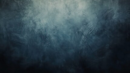 Poster - Dark blue textured background with subtle brushstrokes and a hazy, smoky effect.