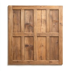 Wall Mural - A wooden panel with a white background