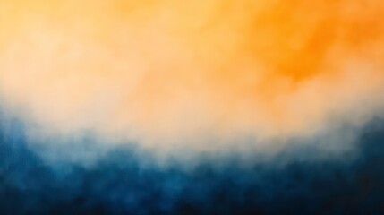 Poster - Abstract background with orange and blue smoke, gradient blend.