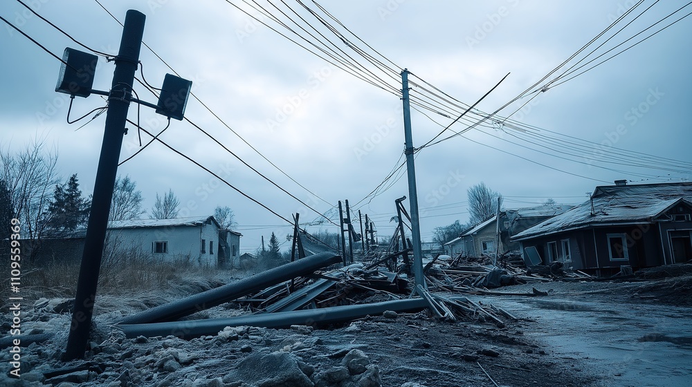 Storm damage to power lines disrupts electricity supply, highlighting ...