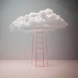 © isah - 3d image of stairs leading to the clouds