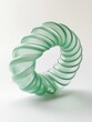 © Ankit - green spiral shape 3d on white background