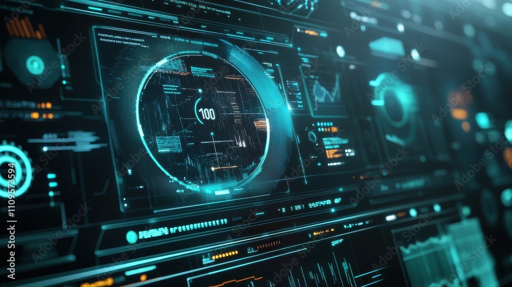 Futuristic Energy Interface Concept Display