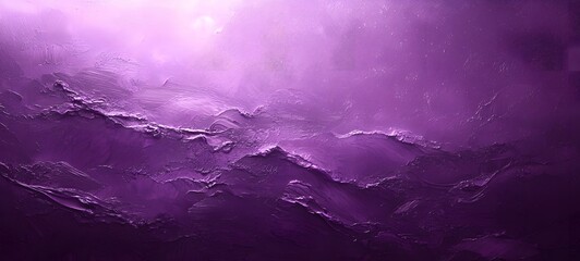 Wall Mural - Purple floral branches with delicate leaves in soft focus against a pastel background, evoking a gentle atmosphere