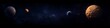© Dexter - A stunning display of five planets in a cosmic scene, highlighting their unique textures and colors against a starry backdrop.