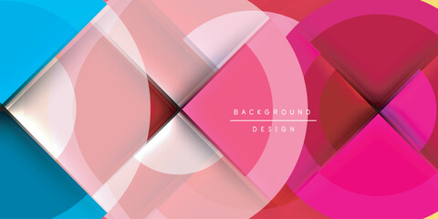 Fototapete - Techno circles and semi circles. Vector Illustration For Wallpaper, Banner, Background, Card, Book Illustration, landing page
